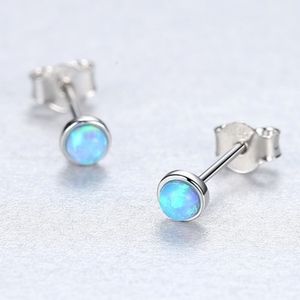 S925 sterling silver simple round ladies earrings